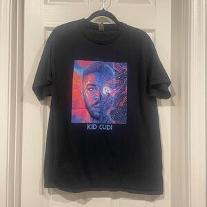 Kid Cudi Man On The Moon 3 Short Sleeve T-Shirt Black Gildan Album Cover Graphic